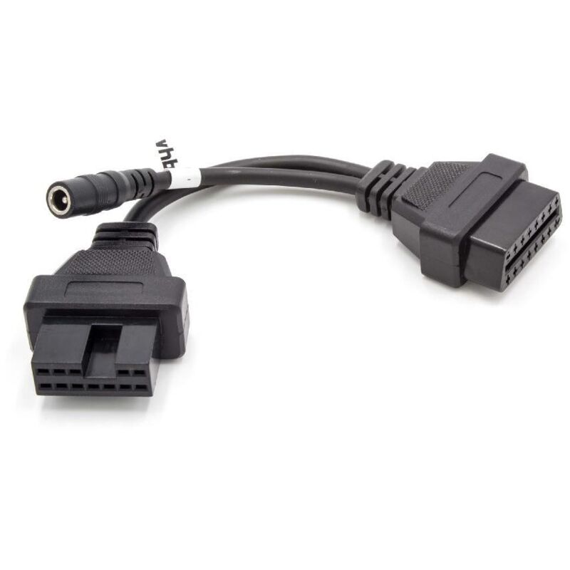 Vhbw - OBD2 - Adapterkabel 12Pin auf 16Pin für OBD-Diagnosegerät für kompatibel mit ältere Mitsubishi / Hyundai Modelle - mit dem 12Pin-Anschluss