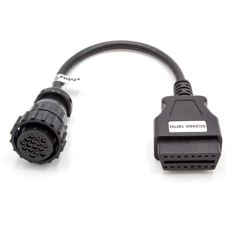 OBD2 - Adapterkabel 16Pin auf 16Pin für OBD-Diagnosegerät kompatibel mit ältere Scania Modelle - mit 16Pin-Anschluss - Vhbw