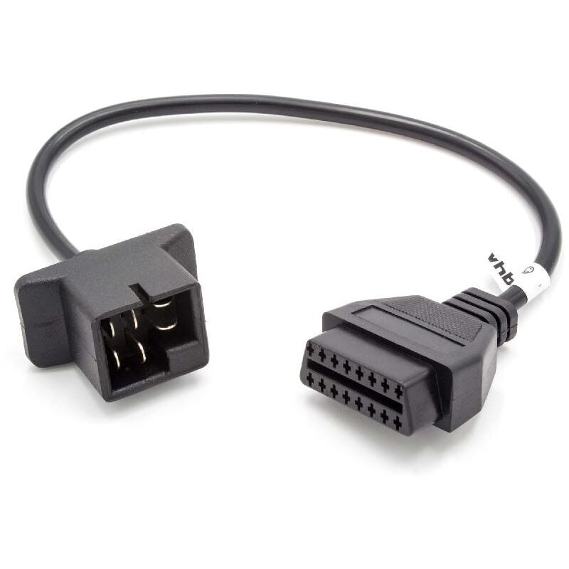 OBD2 - Adapterkabel 6Pin auf 16Pin für OBD-Diagnosegerät kompatibel mit ältere Chrysler, Dodge, Jeep Modelle - mit dem 6Pin-Anschluss - Vhbw