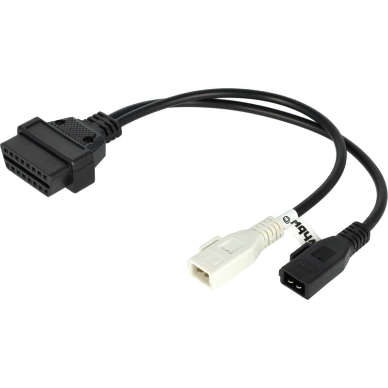 vhbw OBD2 - Adapterkabel für OBD-Diagnosegerät kompatibel mit alle Audi, Seat, Skoda, VW, Volkswagen Modelle - mit 2x2 Pin-Stecker.