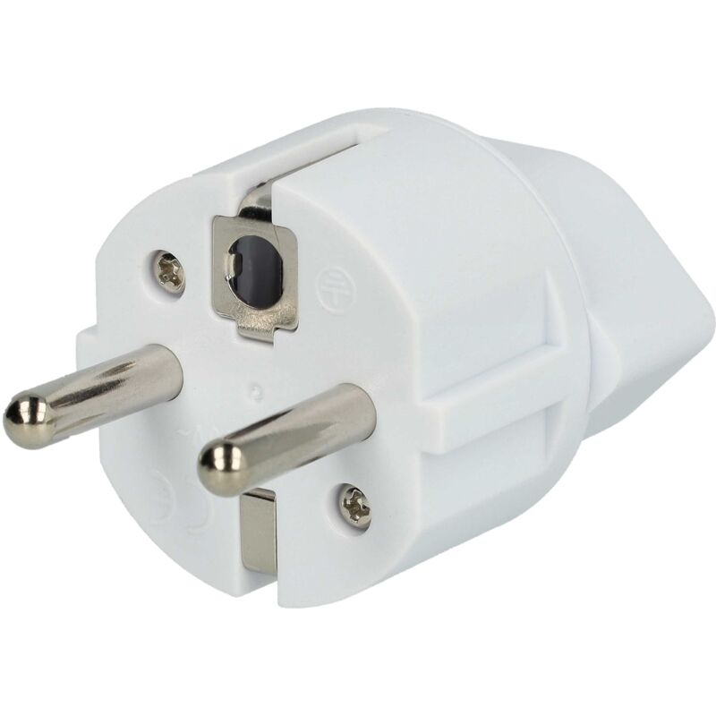 Vhbw - Reisestecker Adapter Typ j, sn 441011 (Euro-Stecker auf Schweizer-Buchse / ch Stecksystem) - Reiseadapter, Weiß, Max. 250 v / 2500 w