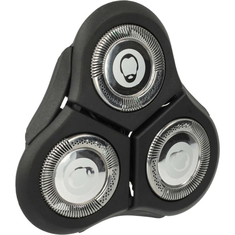 vhbw Scherkopf kompatibel mit Philips RQ1187, RQ1190, RQ1190X, RQ1195 Rasierer Schwarz Silber