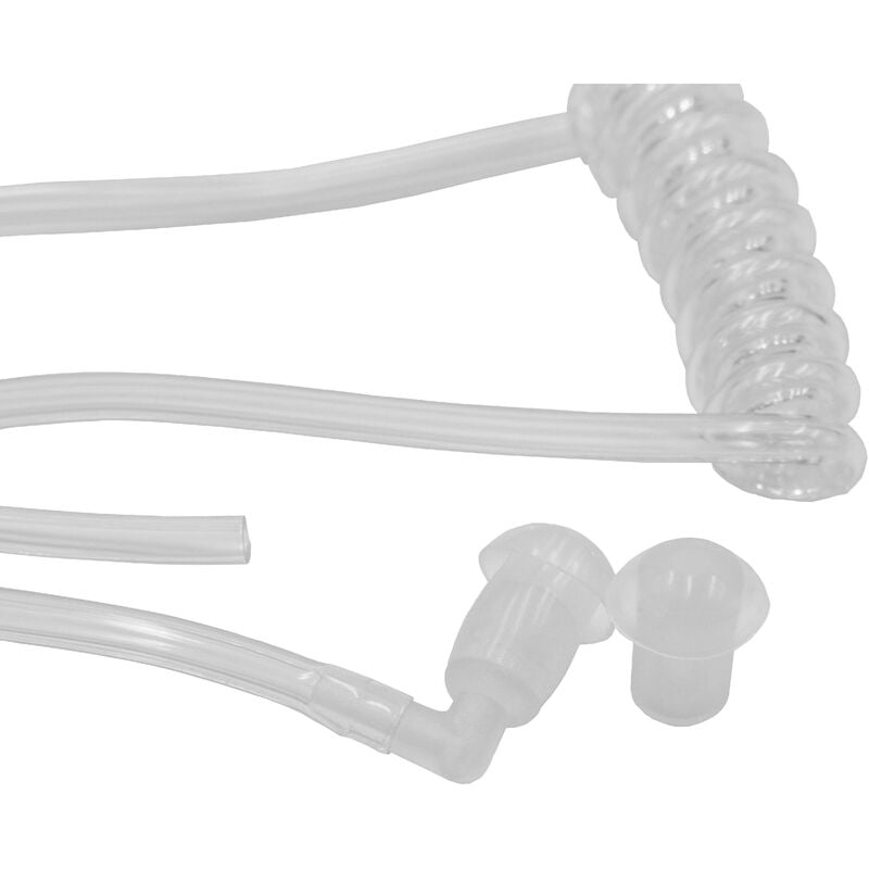 Vhbw - Security Schallschlauch Ohrhörer 2 x Ohrstöpsel, transparent kompatibel mit Headset, Funkgerät - unauffällig, dezent, guter Halt