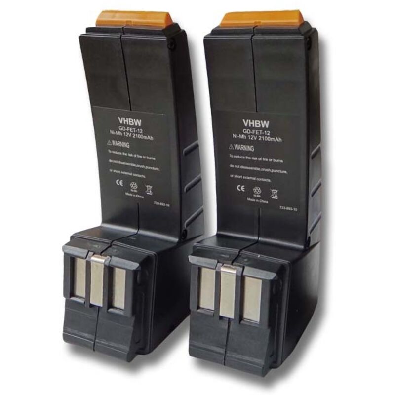 Vhbw - 2x Akku Ersatz für Festo / Festool FS1224 für Elektrowerkzeug (2100 mAh, NiMH, 12 v)