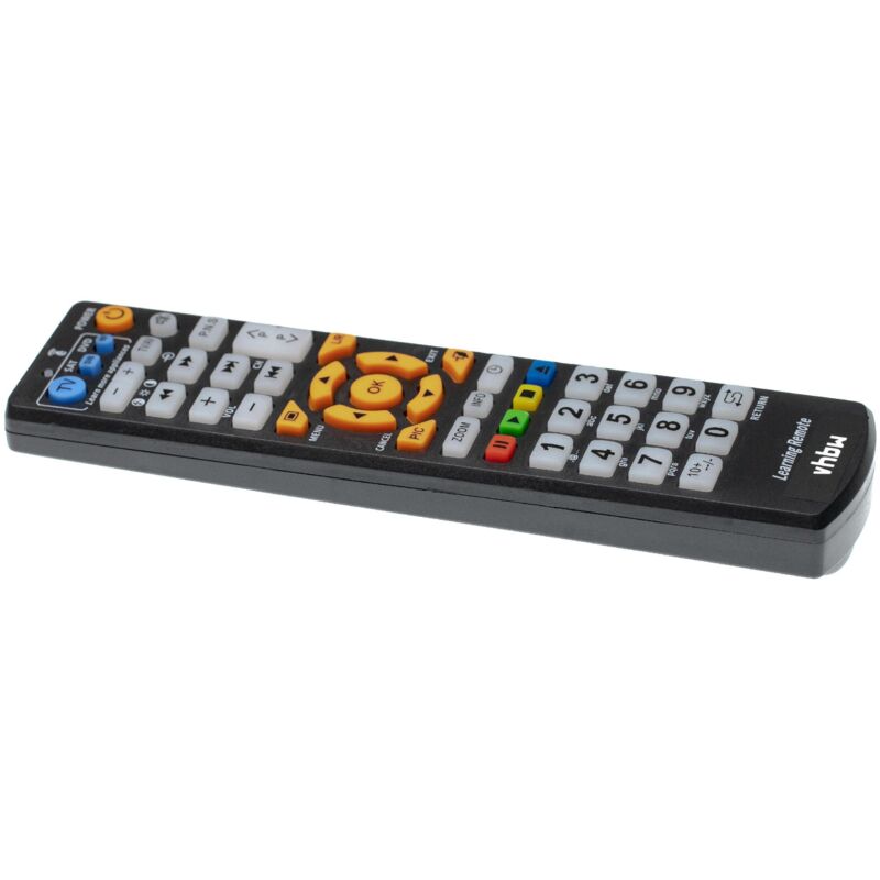 vhbw Universal Fernbedienung 3-in-1 Ersatz für Typ L336 für Heimkino-Anlage, Fernseher, Hi-Fi-System - mit Lernfunktion
