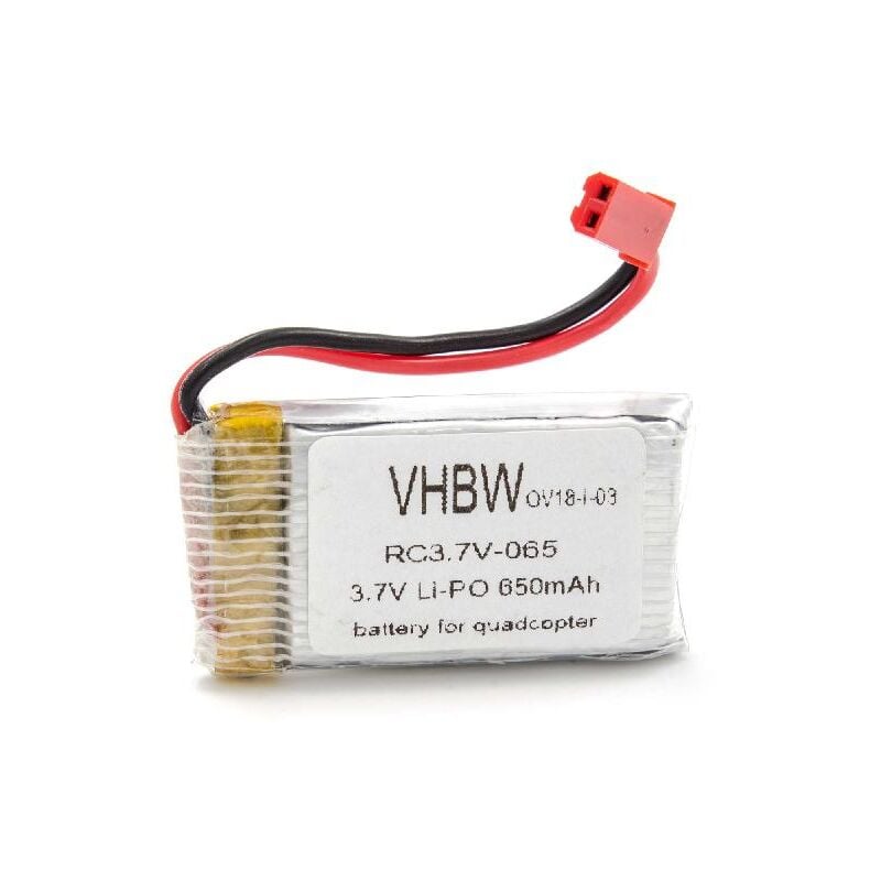 Vhbw - 1x Akku für Drohne Multicopter Quadrocopter (650 mAh, 3,7 v, Li-Ion)