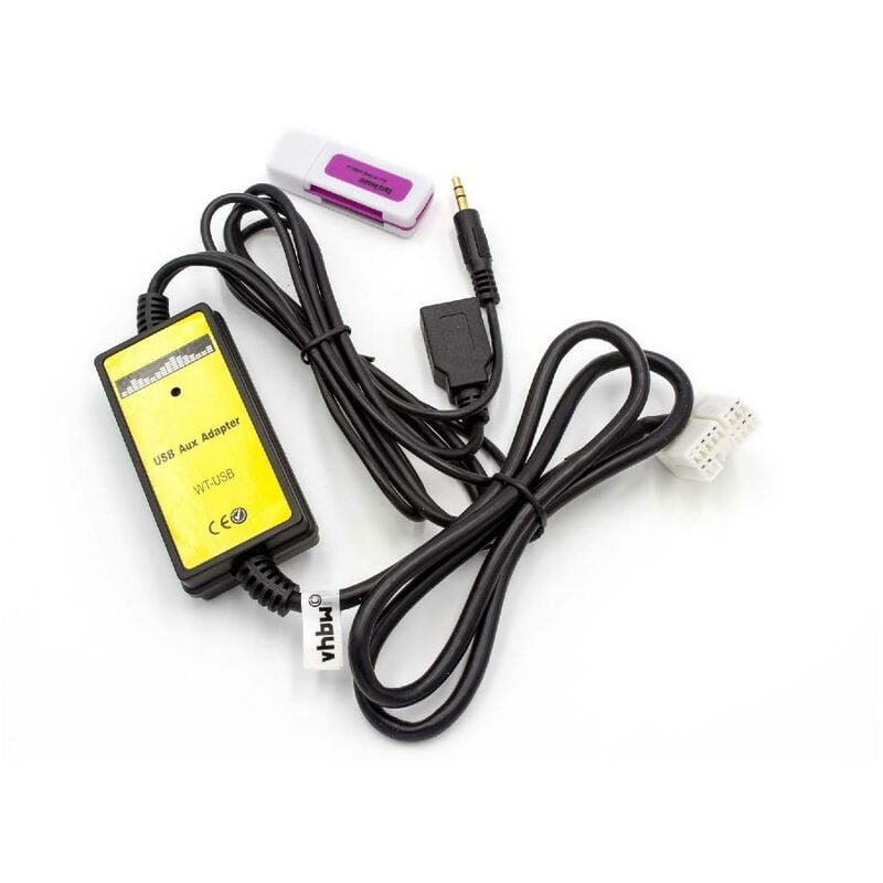 vhbw AUX USB Audio Adapter Kabel KFZ Radio kompatibel mit Honda Bj. 2004-11 S2000 Auto, Autoradio - USB