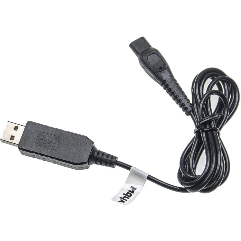Vhbw - USB-Ladekabel kompatibel mit Philips Rasierer HQ8290/21, HQ8290/22, HQ8290/23, HQ8290/24 Rasierer - Netzkabel, 100 cm, Schwarz
