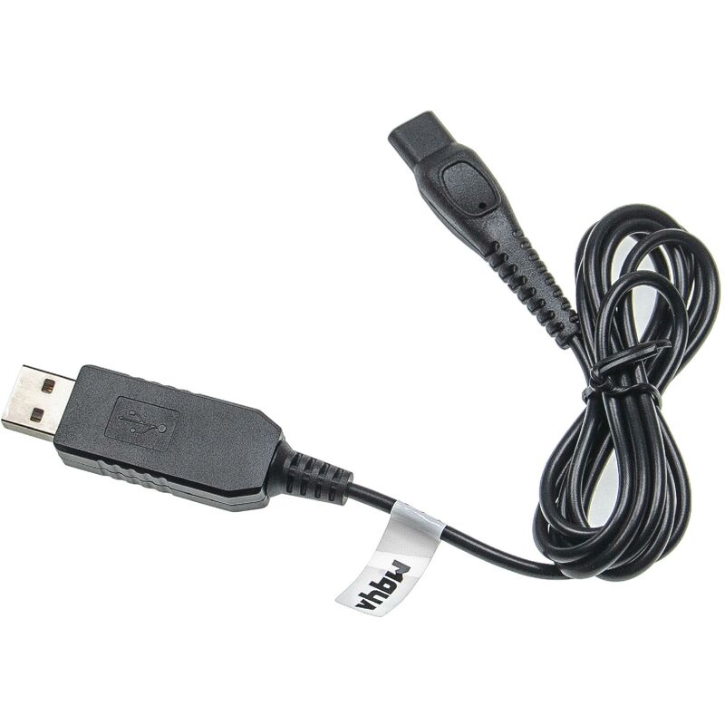 Vhbw - USB-Ladekabel kompatibel mit Philips Rasierer PT860/17, PT860/20, PT860/41, PT870/14 Rasierer - Netzkabel, 100 cm, Schwarz