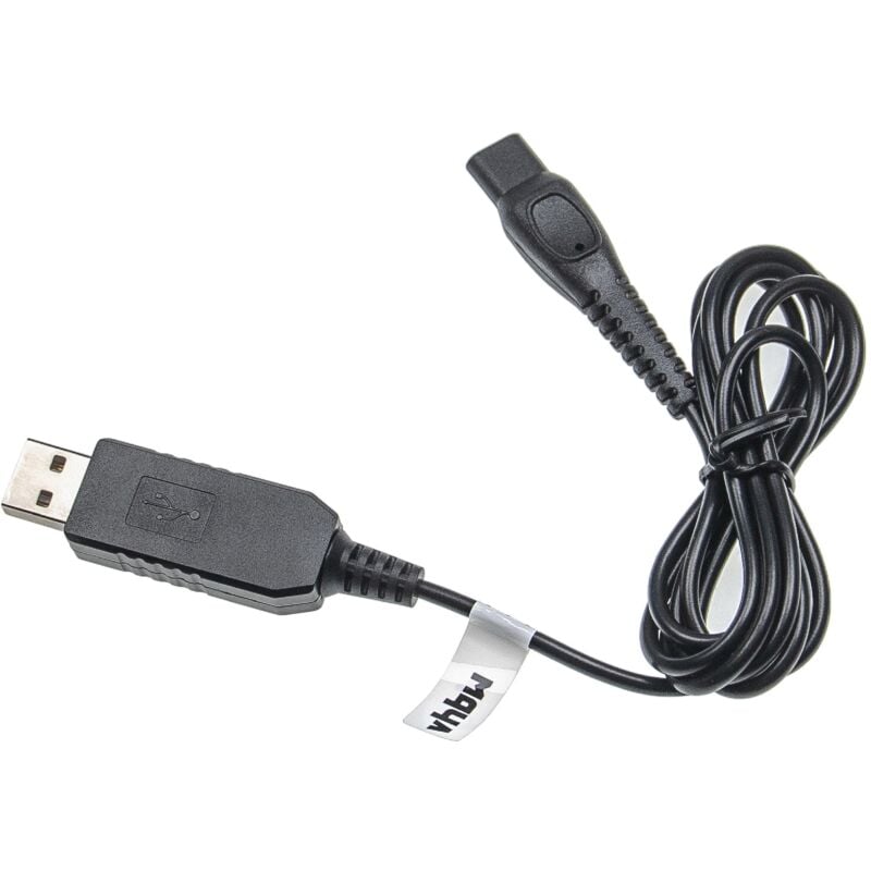 Vhbw - USB-Ladekabel kompatibel mit Philips Rasierer SCF284/02 Rasierer - Netzkabel, 100 cm, Schwarz