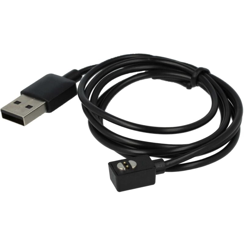 Vhbw - USB-Ladekabel kompatibel mit Suunto Wing HS231 Kopfhörer - Kabel, 100 cm Schwarz