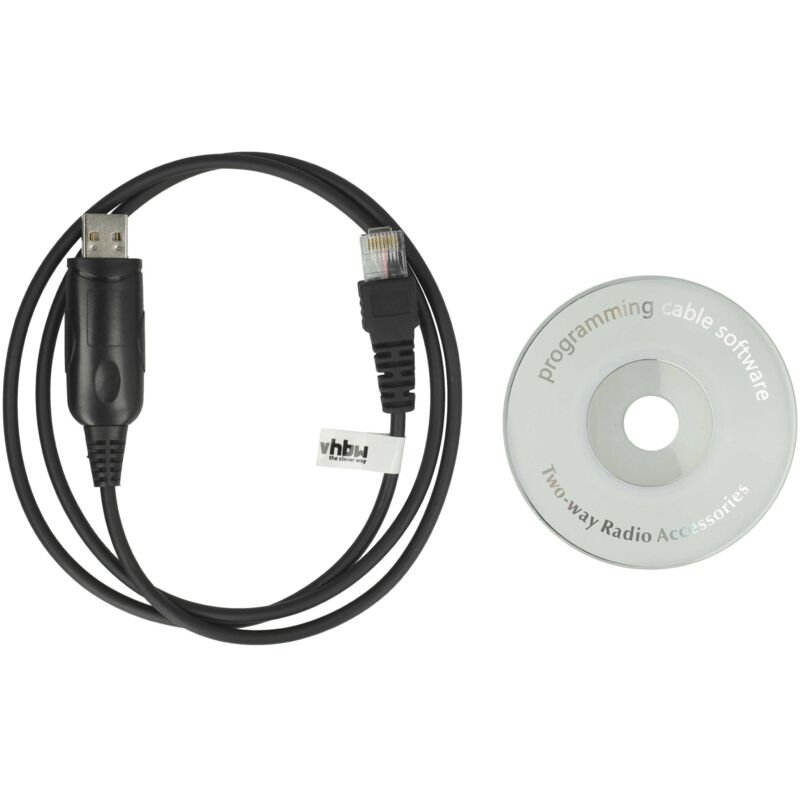 Vhbw - usb Programmierkabel kompatibel mit Kenwood TK-768, TK-763G, TK-780, TK-768G, TK-785, TK-780G, TK-8100, TK-80, TK-8150 Funkgerät, schwarz