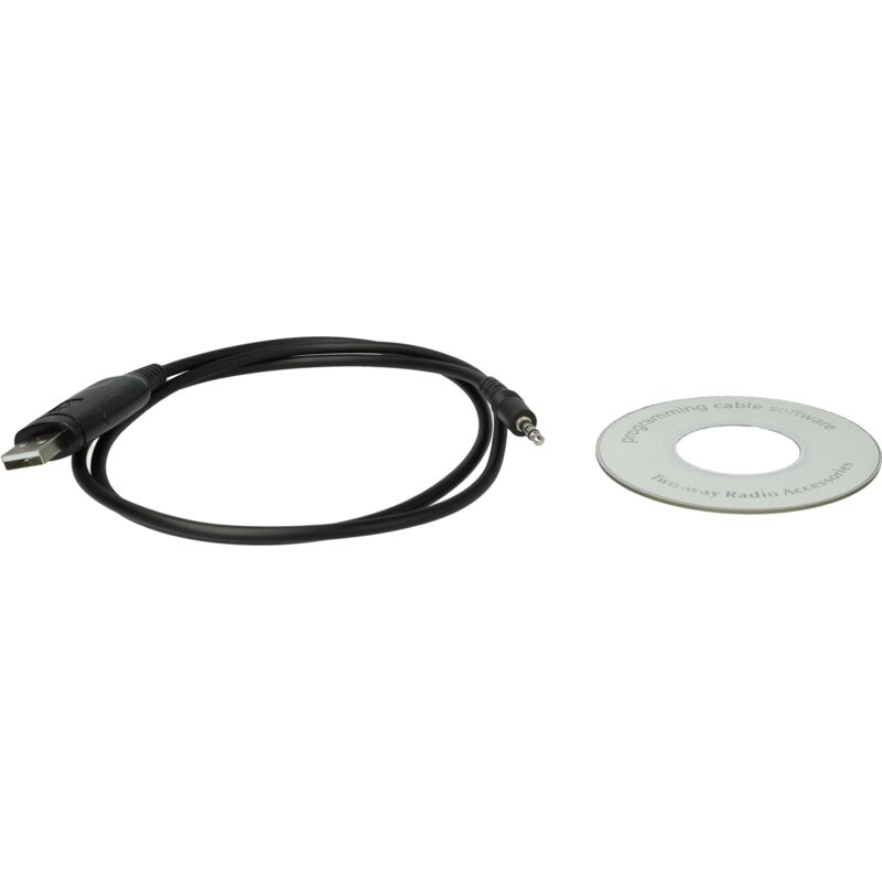 Usb Programmierkabel kompatibel mit Alinco DR-435T (tg), DR-235T, DR-610, DR-06T, DR-03T, DR-135T, DR-135E, DR-235E, DR-145 Funkgerät, schwarz - Vhbw