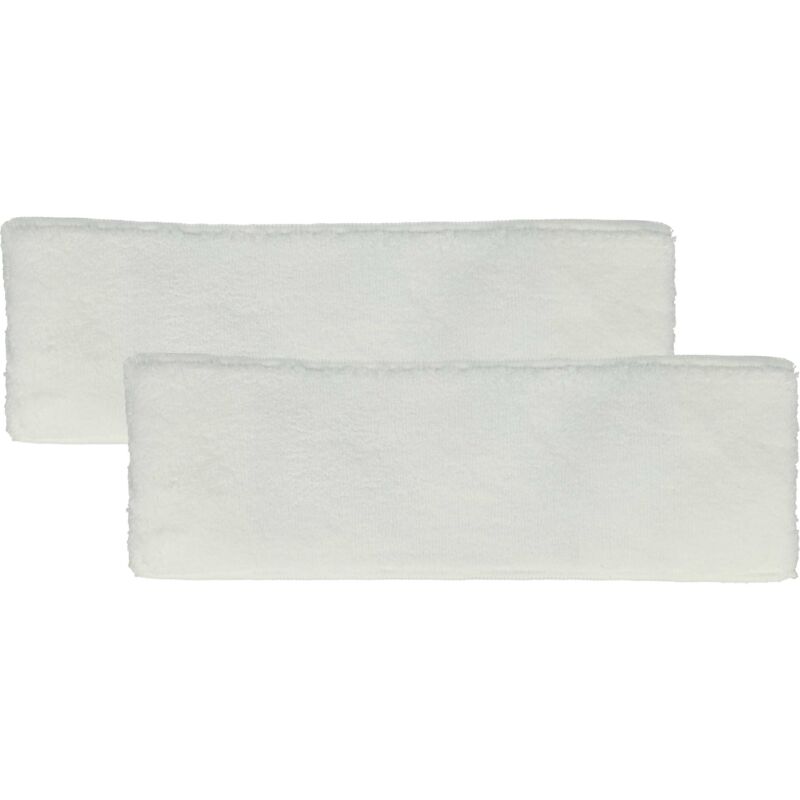 Vhbw - 2x Wischbezug kompatibel mit Kärcher sc 4 + Iron Kit, sc 4100 cb, sc 4100 c Dampfreiniger, Dampfmop - Mikrofaser Weiß