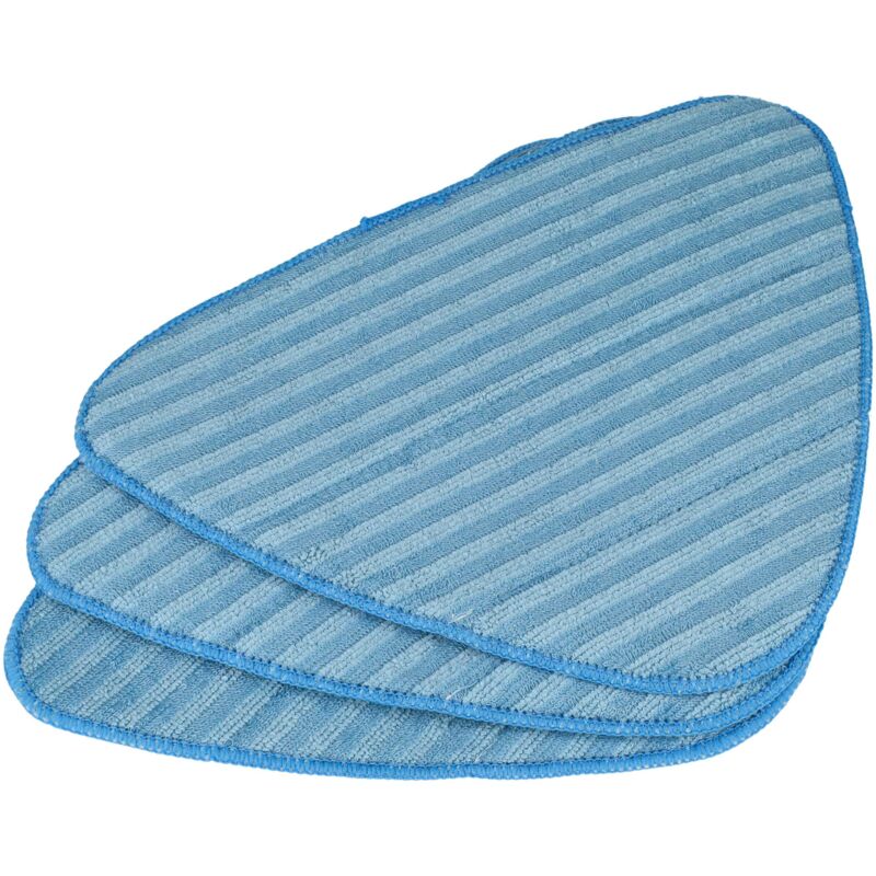 Vhbw - 3x Wischbezug kompatibel mit Dirt Devil AquaClean DD301-0, DD302-0, M318, M318-0, M325 Dampfreiniger, Dampfmop - Mikrofaser Blau Weiß