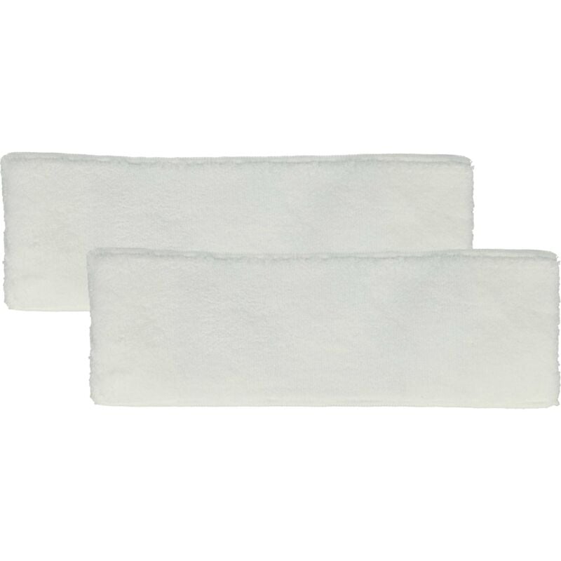 2x Wischbezug kompatibel mit Kärcher sc 1.030 b, sc 1.020, sc 1.010, sc 1052 Dampfreiniger, Dampfmop - Mikrofaser Weiß - Vhbw