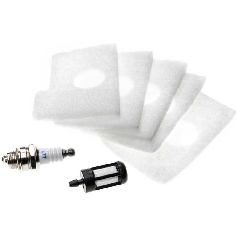 Luft-Filter, Kraftstofffilter, Zündkerze Ersatz für Stihl 1130 124 0800, 0000-350-3500, WSR6 für Motorsäge, Kettensäge - Wartungsset - Vhbw