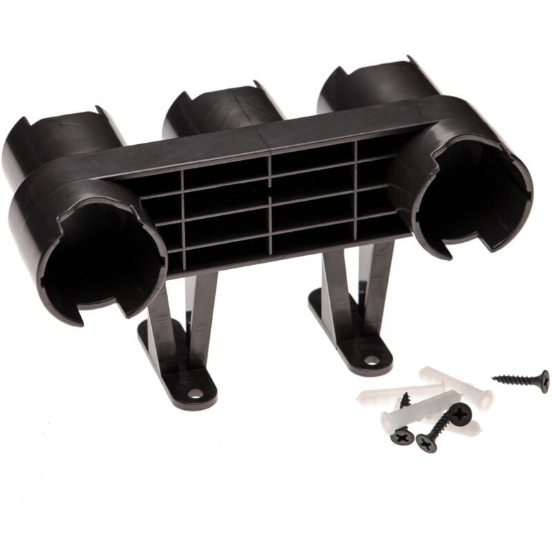 vhbw Zubehörhalter kompatibel mit Dyson V7 Animal, Absolute, Fluffy, Animal Pro Staubsauger-Zubehörteile - Wandhalterung Grau