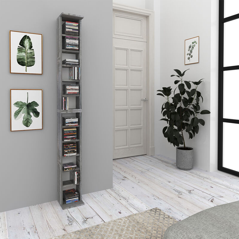 Vitalispa - CD-Regal, Beton, 21 x 183.6 cm Groß, Vicco