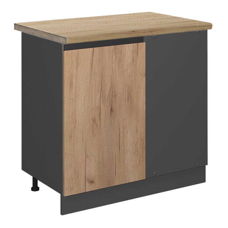 Vicco - Eckunterschrank R-Line, Goldkraft Eiche, 86 cm, ap Eiche