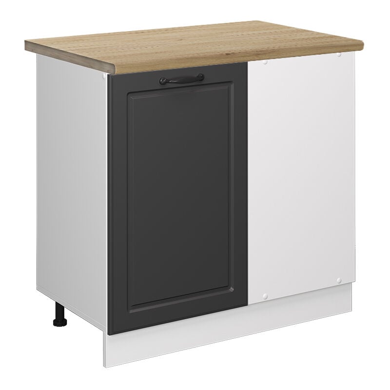 Vicco - Eckunterschrank R-Line, Anthrazit Landhaus, 86 cm, ap Eiche