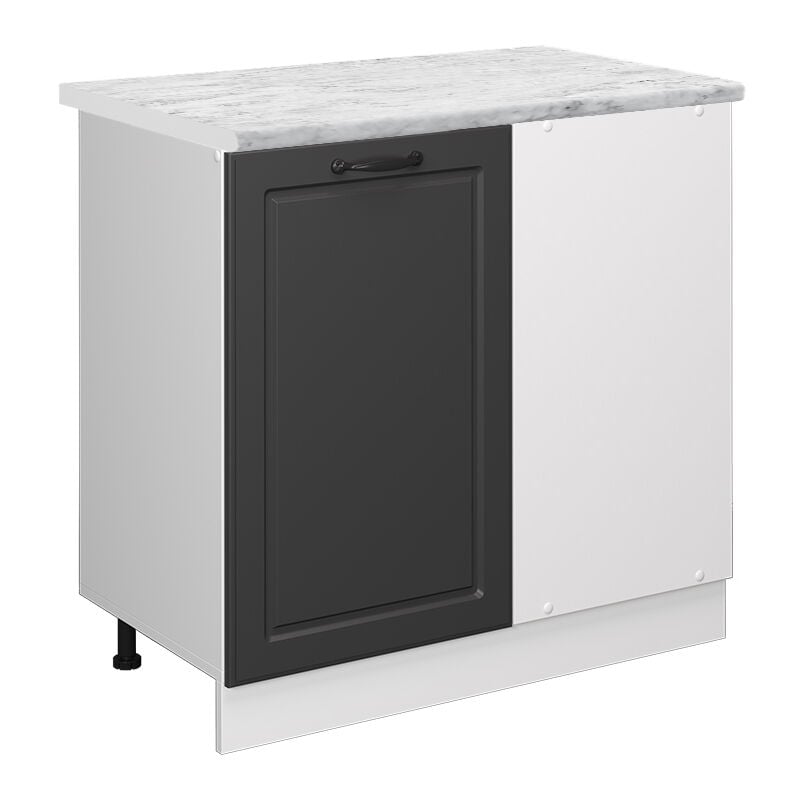 Vicco - Eckunterschrank R-Line, Anthrazit Landhaus, 86 cm ap Marmor