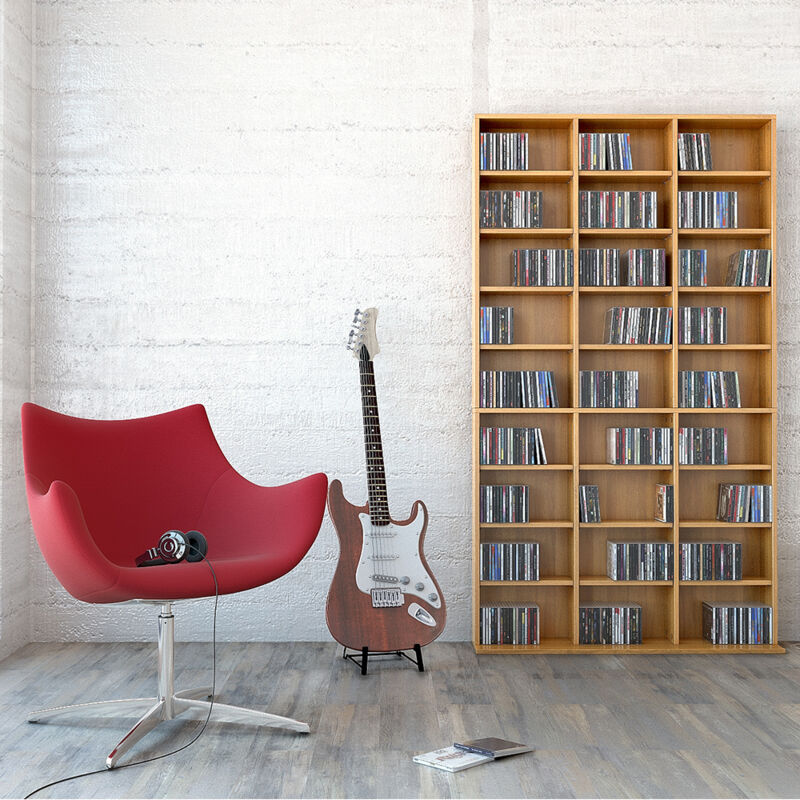 Vicco - CD-Regal Jukebox, Buche, 102 x 178 cm