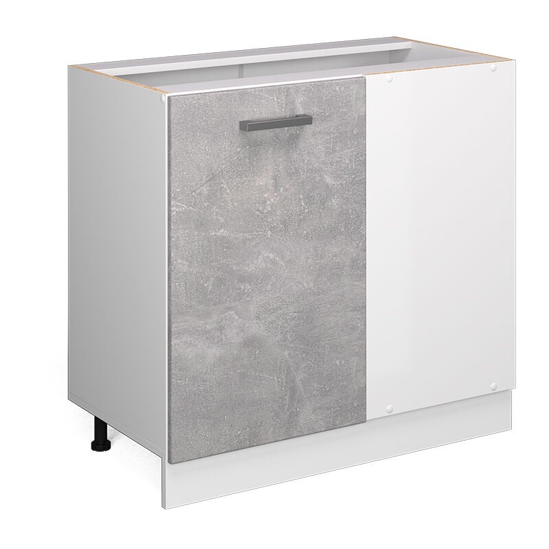 Vicco - Eckunterschrank R-Line, Beton, 86 cm ohne Arbeitsplatte