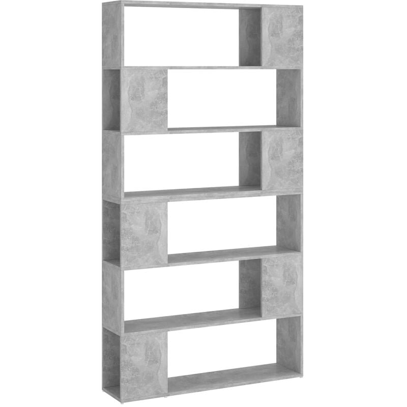 Bücherregal Raumteiler Betongrau 100x24x188 cm - Vidaxl