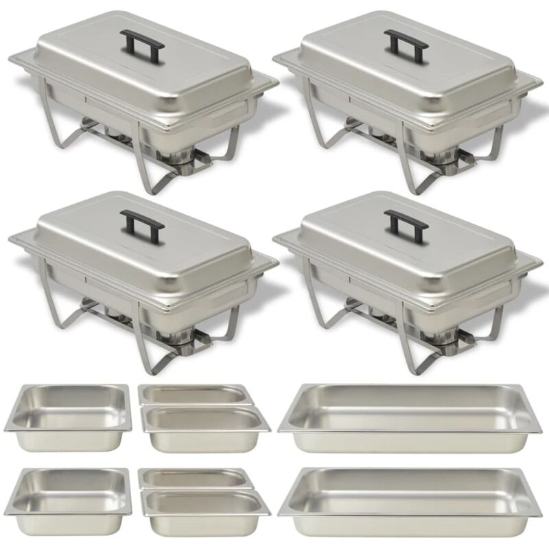 Chafing Dish Set 4-tlg. Edelstahl Vidaxl