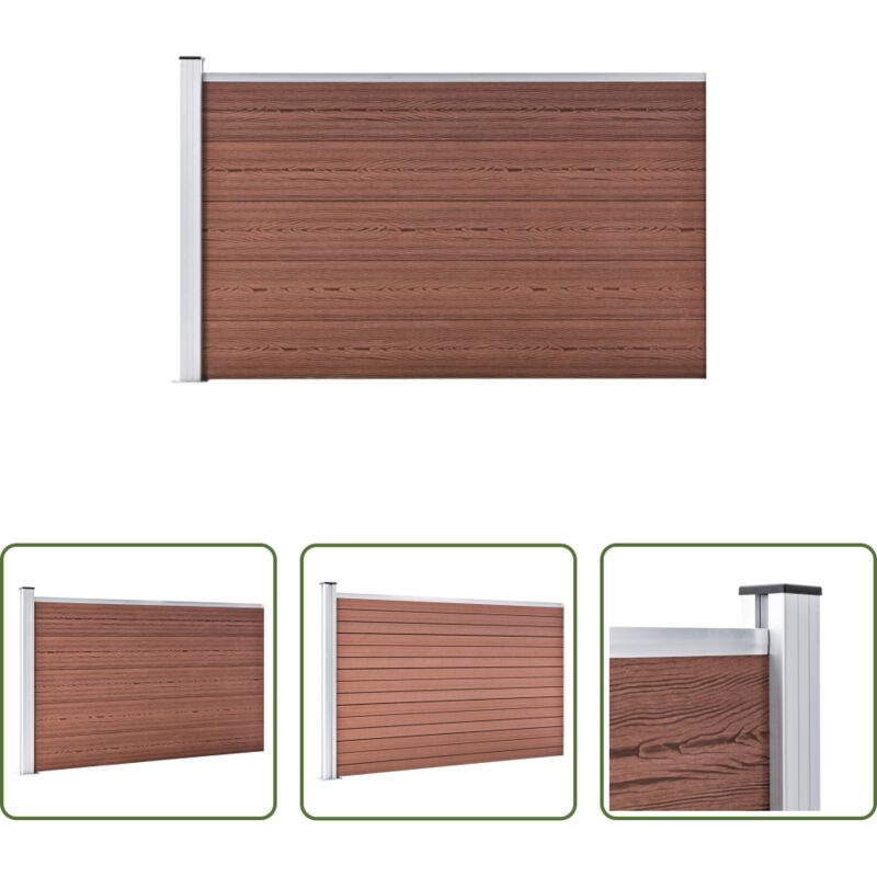 WPC-Zaun - Gartenzaun WPC 175x105 cm Braun