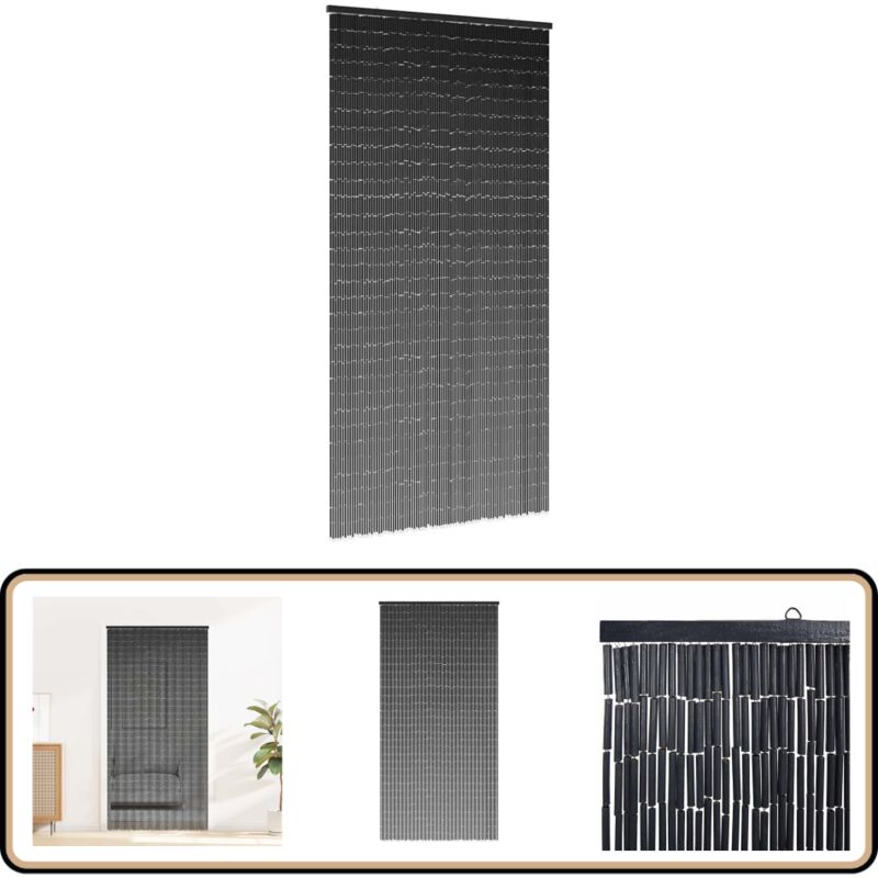 Insekten-Türvorhang Dunkelgrau 100x200 cm Bambus - Vidaxl