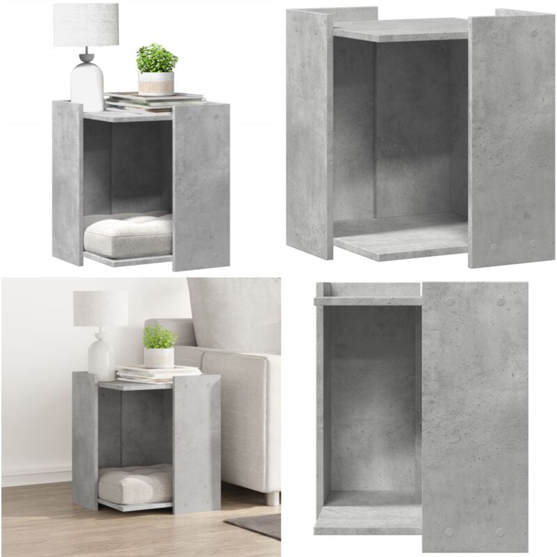 Katzenklo Betongrau 42x42x51 cm Holzwerkstoff - Vidaxl