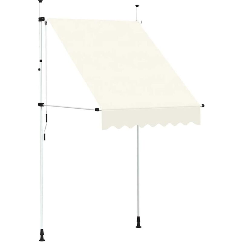 Einziehbare Markise Handbetrieben 150 cm Cremeweiß Vidaxl