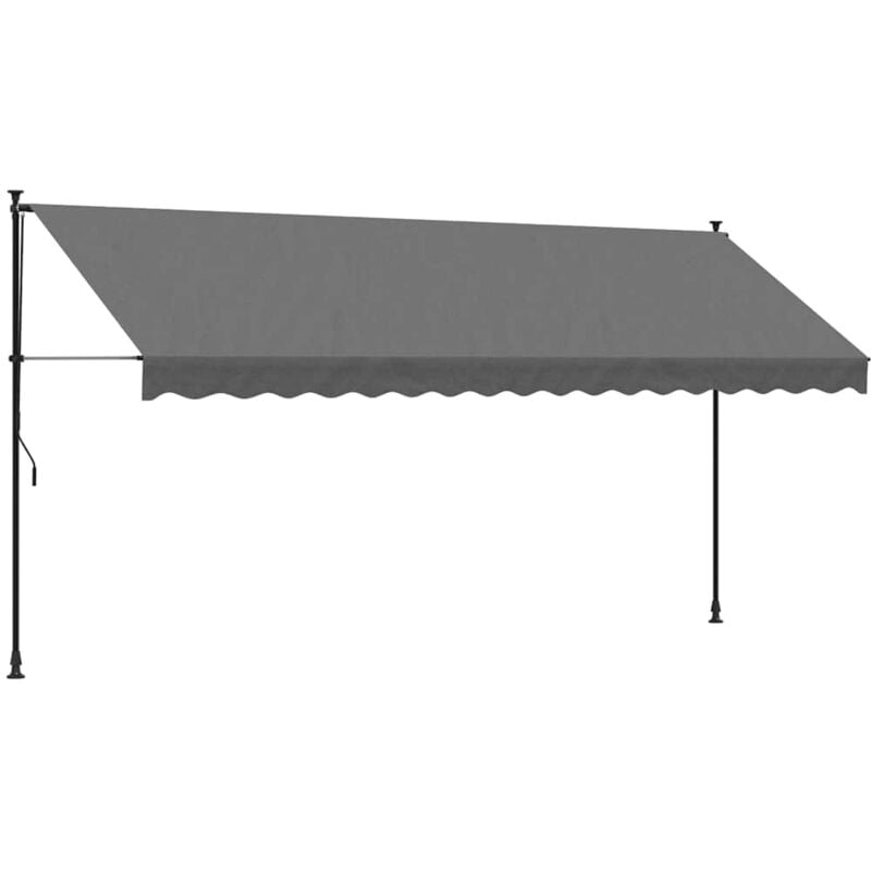 Markise Einziehbar Anthrazit 400x150 cm Stoff und Stahl - Vidaxl