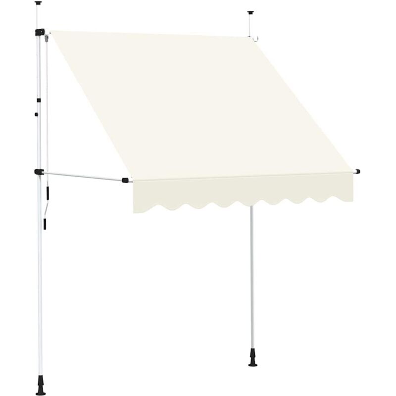 Einziehbare Markise Handbetrieben 200 cm Cremeweiß - Vidaxl