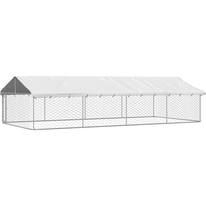 Outdoor-Hundezwinger mit Dach 600x300x150 cm Vidaxl