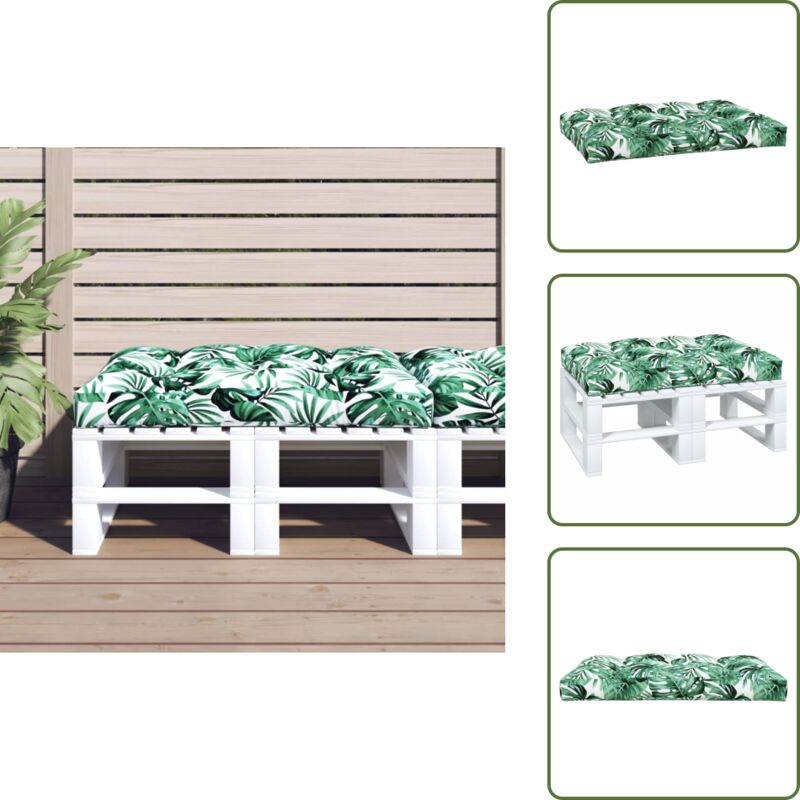 The Living Store - vidaXL Palettenkissen Grün 120x80x12 cm Stoff