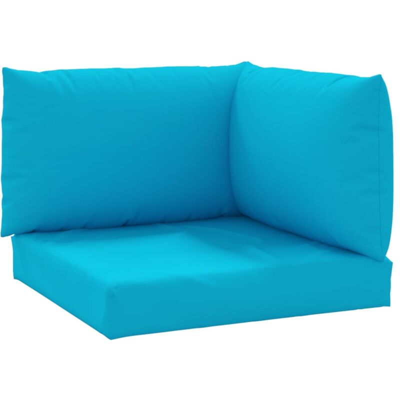 Palettenkissen 3-tlg. Hellblau Oxford-Gewebe vidaXL