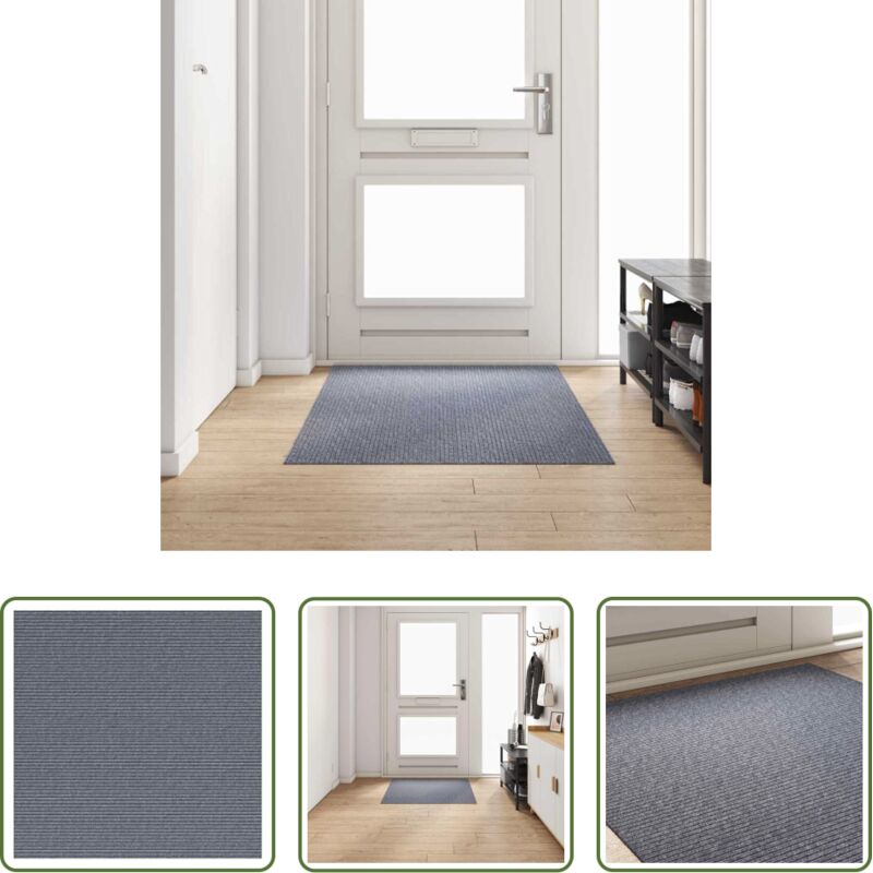 vidaXL Rutschfester Teppich - Teppichläufer Hellgrau 100 x 100 cm Stoff