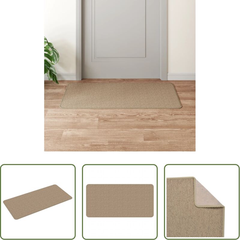 vidaXL Sisaloptik - Teppichläufer Sisal-Optik Sandfarben 50x100 cm