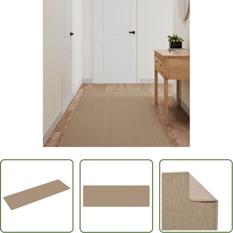Sandfarben - Teppichläufer Sisal-Optik Sandfarben 80x250 cm
