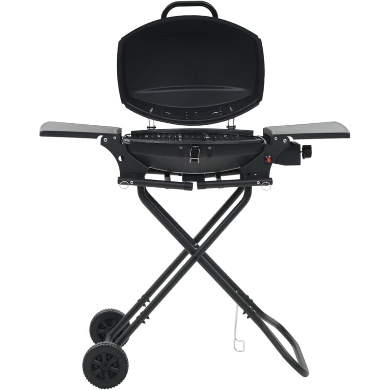 Perle Rare - Gasgrill Tragbar mit Kochzone Schwarz vidaXL