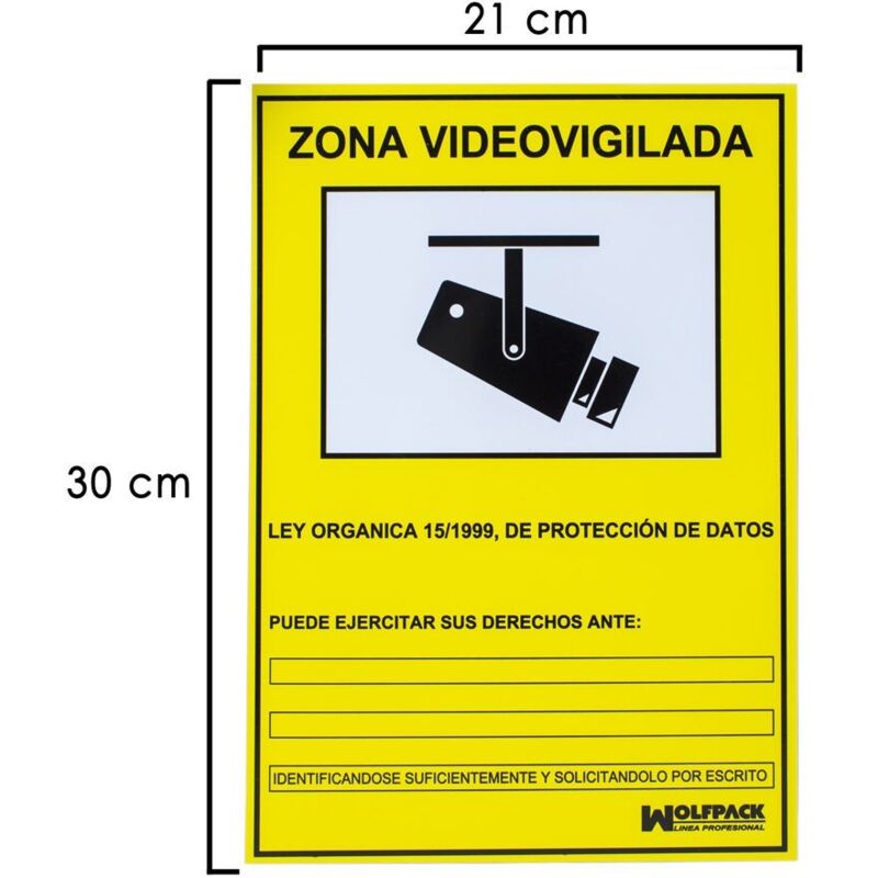 Videoüberwachungsbereich Poster 30x21 cm.