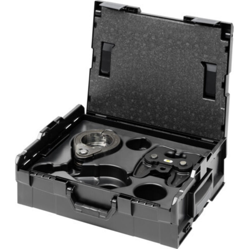 Viega PT2 Pressringset 2202.50, Metall d. 76,1 und Gelenkzugbacke Z2, Stahl phosphatiert, 2 Pressringe