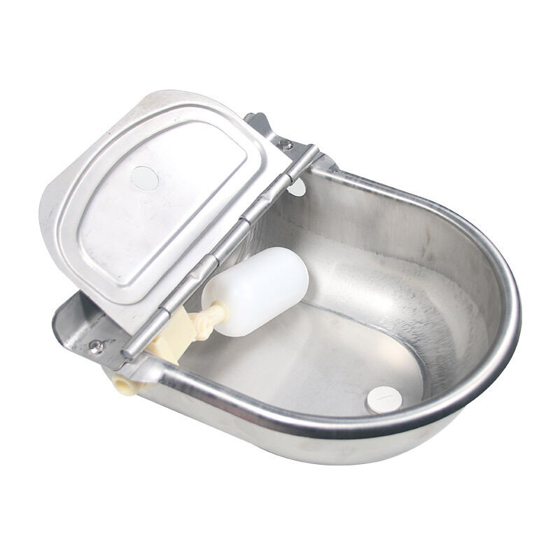 Viehtränke, Edelstahl, automatische Wasserschüssel mit Schwimmerventil für Hunde, Pferde, Rinder, Ziegen, Schafe