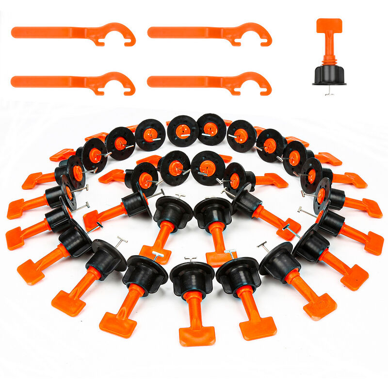 Randaco - swanew 220 Stück Fliesen Nivelliersystem Kit Wiederverwendbar Fliesen Nivellierer Set Verstellbar Fliesen Abstandshalter mit