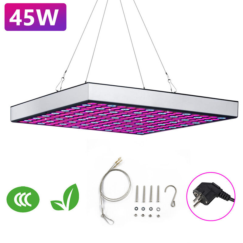 Randaco - swanew Pflanzenlampe 45W led Grow Light Pflanzenlicht 225 LEDs Rot Blau Licht Grow Lampe Vollspektrum Pflanzenleuchte für Zimmerpflanzen