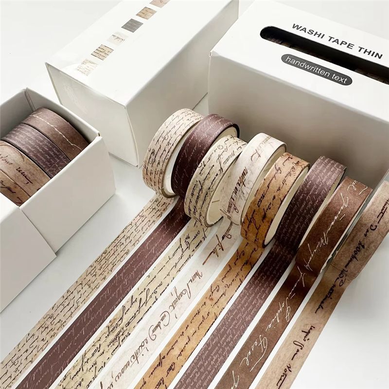 Vintage Blumengitter Reise Landschaft Material Collage Washi Tape Neuer Stil DIY Journal Briefpapier