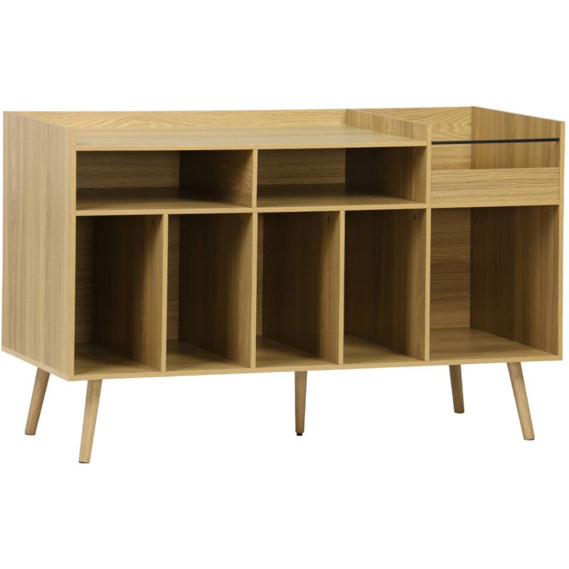 Vintage-Möbel xl für Schallplatten mit Holzdekor 130 cm - Sweeek